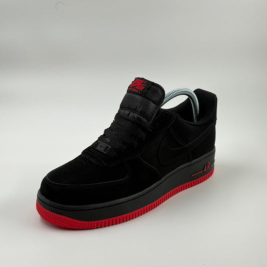 Custom Triple Black × Red Sole AF1