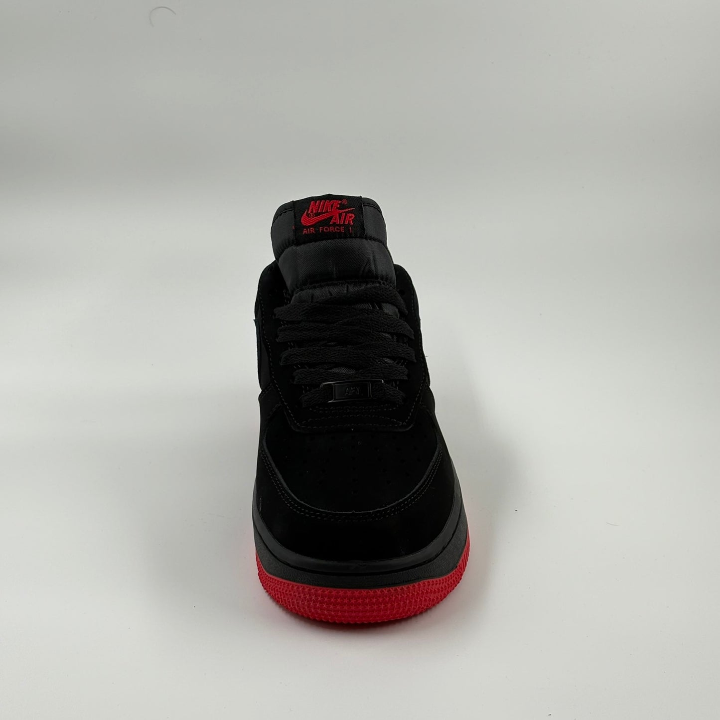 Custom Triple Black × Red Sole AF1